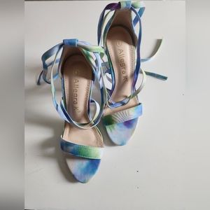 Allegra K Sandals Cross Strap Lace-up Green For Women Size 6 New